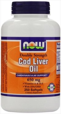 Cod Liver Oil, 250 Sgels 650 mg