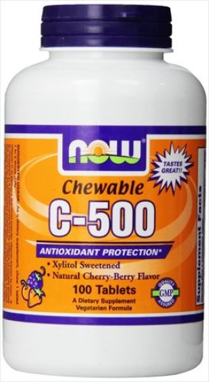 画像1: Vitamin C-500 Cherry Chewable, 100 Tabs (1)